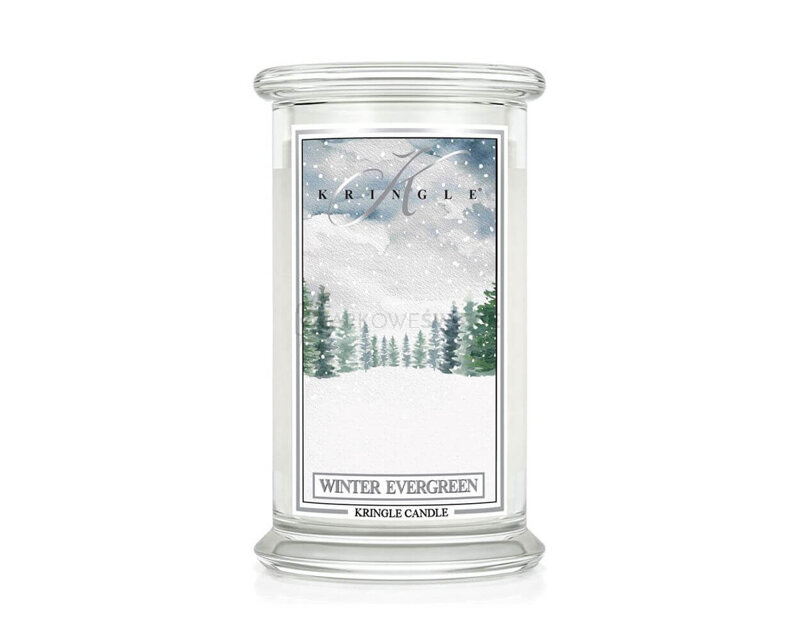 Kringle Candle Winter Evergreen Duża Świeca Zapachowa 624g