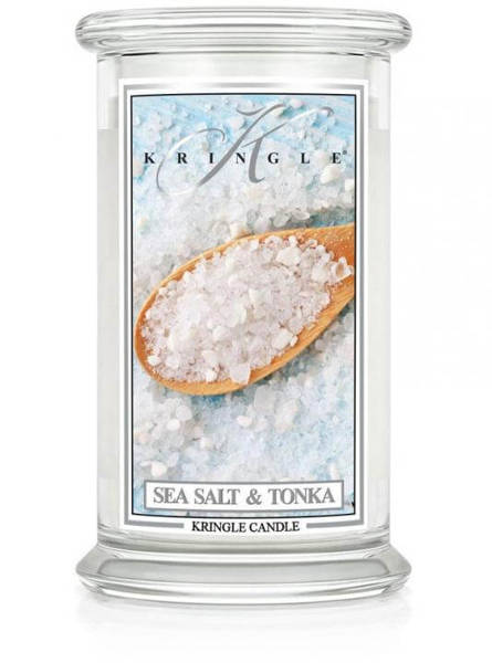 Kringle Candle Sea Salt & Tonka Duża Świeca Zapachowa 624g