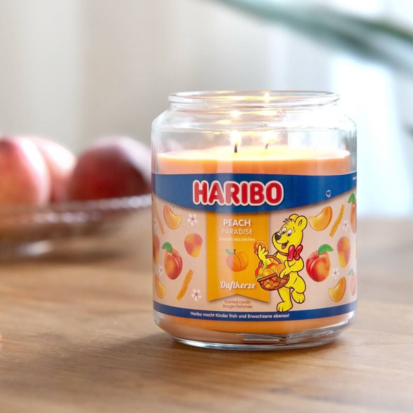 Haribo Peach Paradise Świeca Zapachowa 510g