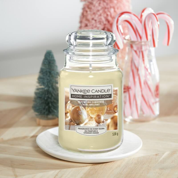 Yankee Candle Glistening Christmas Duża Świeca Zapachowa 538g