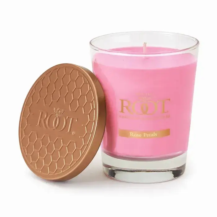 Root Candles Rose Petals Duża Świeca Wosk Pszczeli 297g