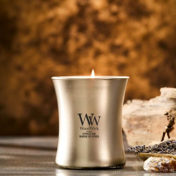 WoodWick Cypress Ore Średnia Świeca 275g
