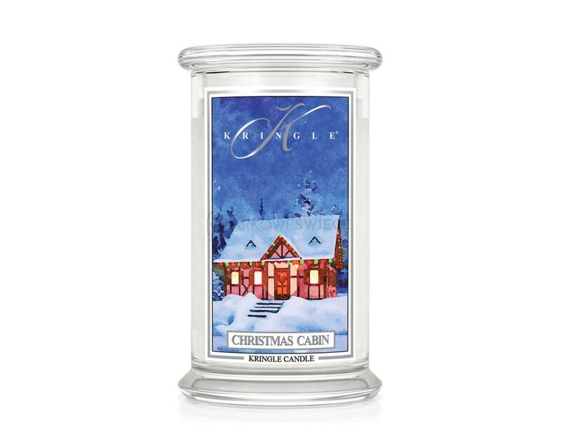 Kringle Candle Christmas Cabin Duża Świeca Zapachowa 624g