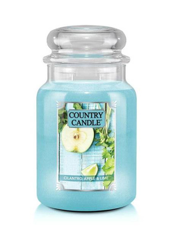 Country Candle Cilantro, Apple & Lime Duża Świeca Zapachowa 652g