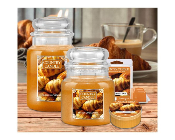 Country Candle Butter Croissants Duża Świeca Zapachowa 652g