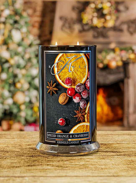 Kringle Candle Reserve Spiced Orange & Cranberry Duża Świeca Zapachowa 624g