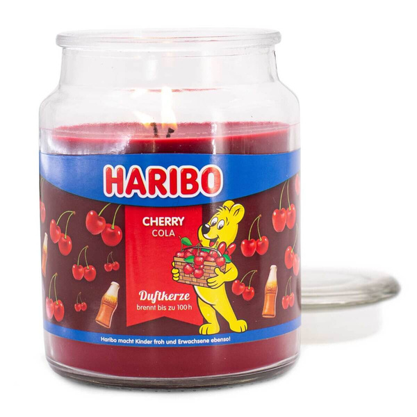 Haribo Cherry Cola Świeca Zapachowa 510g
