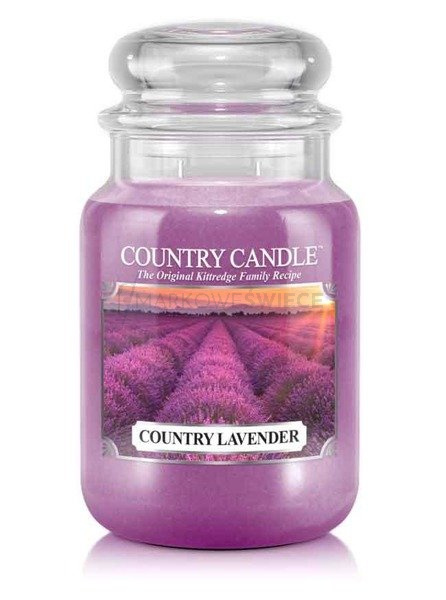 Country Candle Country Lavender Duża Świeca Zapachowa 652g