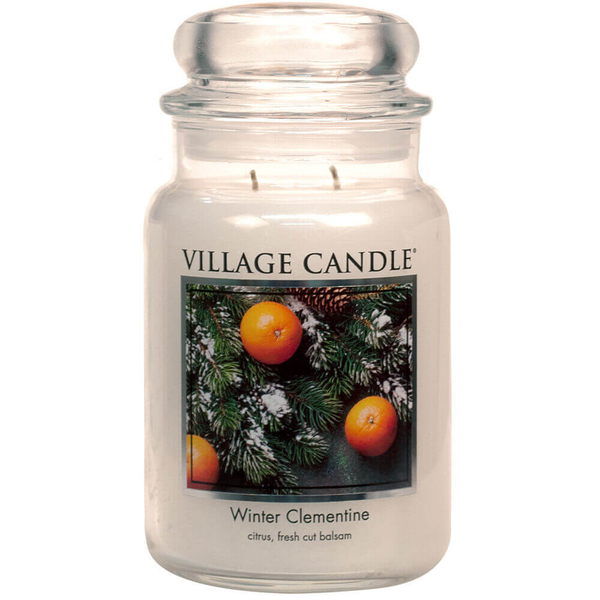 Village Candle Winter Clementine Duża Świeca Zapachowa 602g