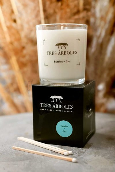 Tres Arboles Barries & Bay Świeca Sojowa Zapachowa 170g