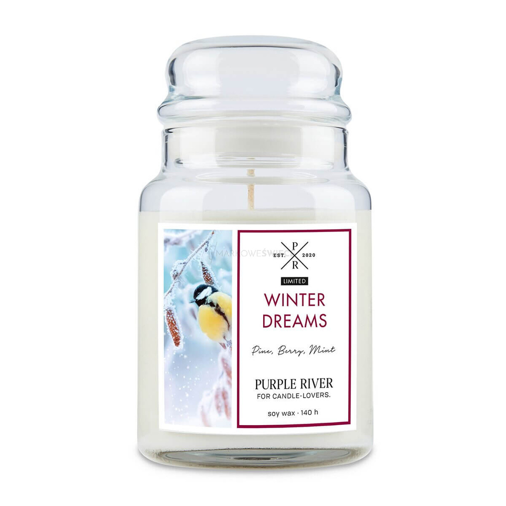 Purple River Winter Dreams Duża Świeca Sojowa 623g