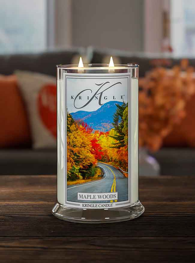 Kringle Candle Maple Woods Duża Świeca Zapachowa 624g