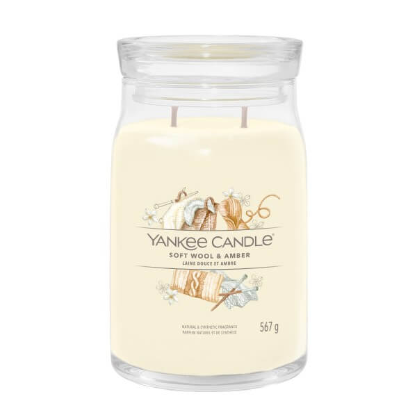 Yankee Candle Soft Wool & Amber Signature Duża Świeca 567g