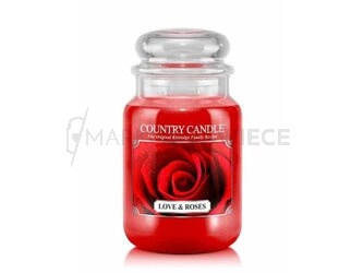Country Candle Love & Roses Duża Świeca Zapachowa 652g