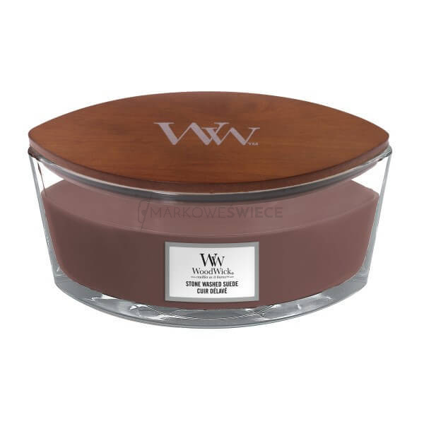 WoodWick Stone Washed Suede Świeca Hearthwick 453,6g