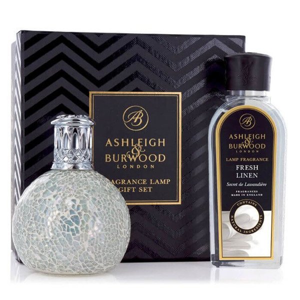 Ashleigh & Burwood Zestaw Lampa Katalityczna Mała The Pearl + Fresh Linen 250 ml 