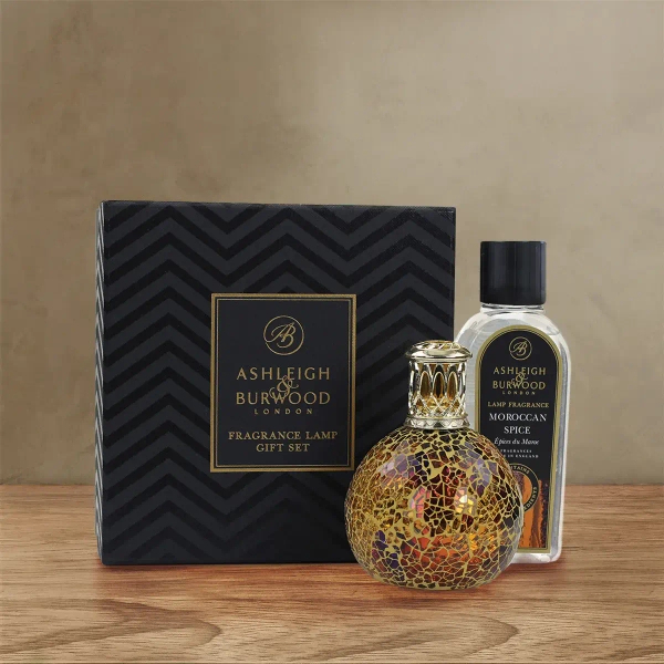 Ashleigh & Burwood Zestaw Lampa Katalityczna Mała Golden Sunset + Moroccan Spice 250 ml 