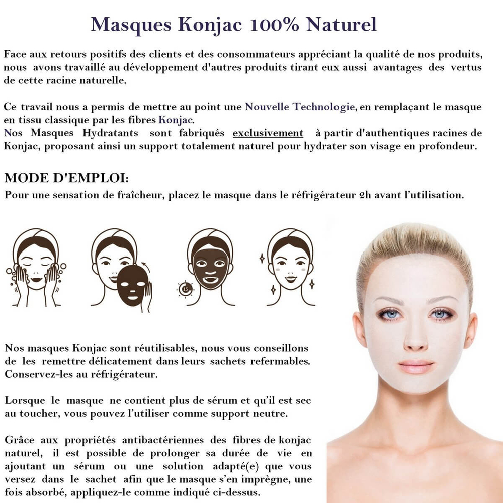 Zen'Arôme Aloesowa Nawilżająca Naturalna Maseczka Konjac