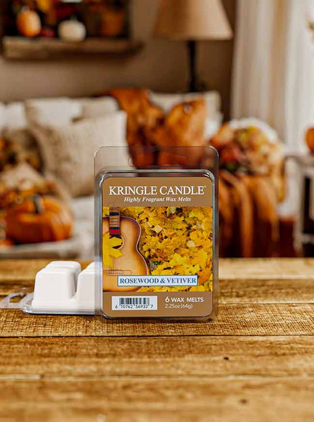 Kringle Candle Rosewood & Vetiver Wosk Zapachowy 64g