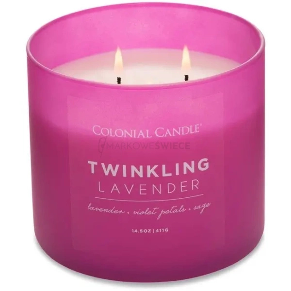 Colonial Candle Twinkling Lavender Świeca Zapachowa Tumbler 411g