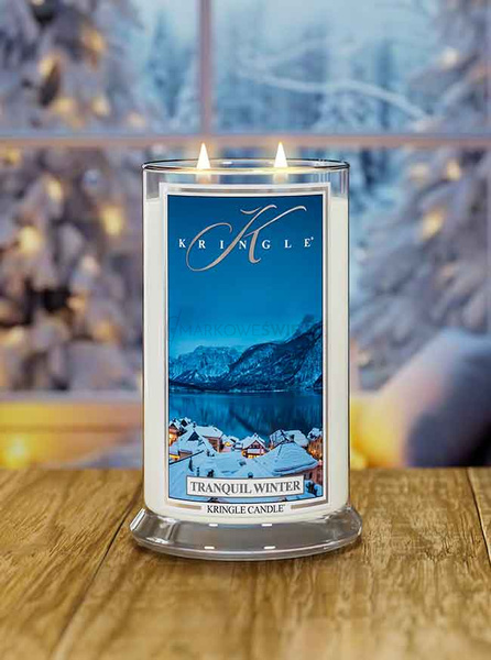 Kringle Candle Tranquil Winter Duża Świeca Zapachowa 624g