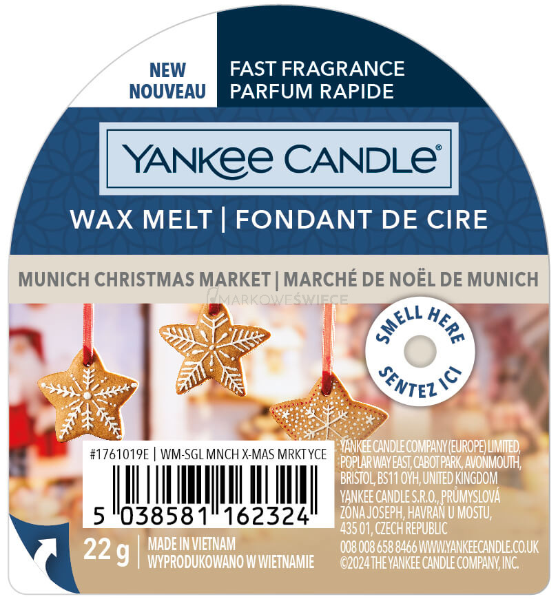 Yankee Candle Munich Christmas Market Wosk Zapachowy Pudełko 22g