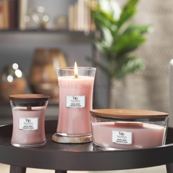 WoodWick Coastal Sunset Średnia Świeca Core 275g