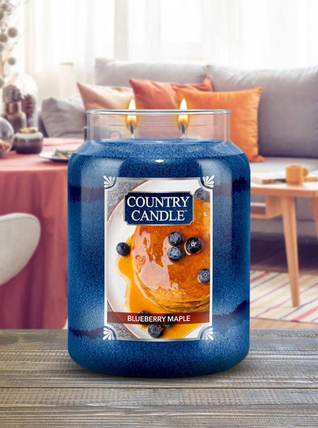Country Candle Blueberry Maple Duża Świeca Zapachowa 652g