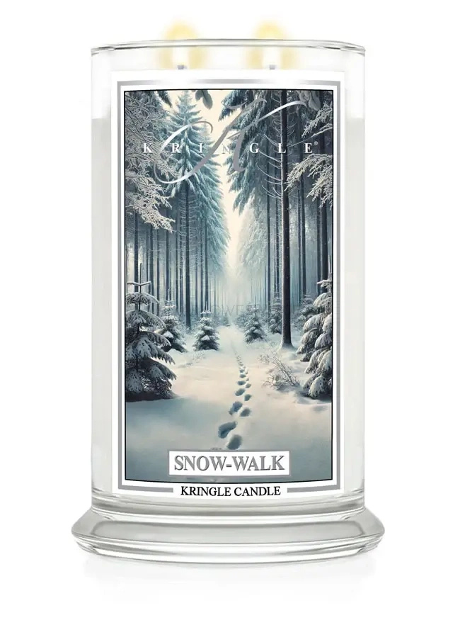 Kringle Candle Snow-Walk Duża Świeca Zapachowa 624g