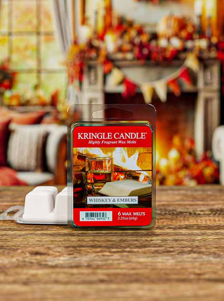 Kringle Candle Whiskey & Embers Wosk Zapachowy 64g