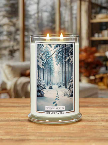 Kringle Candle Snow-Walk Duża Świeca Zapachowa 624g