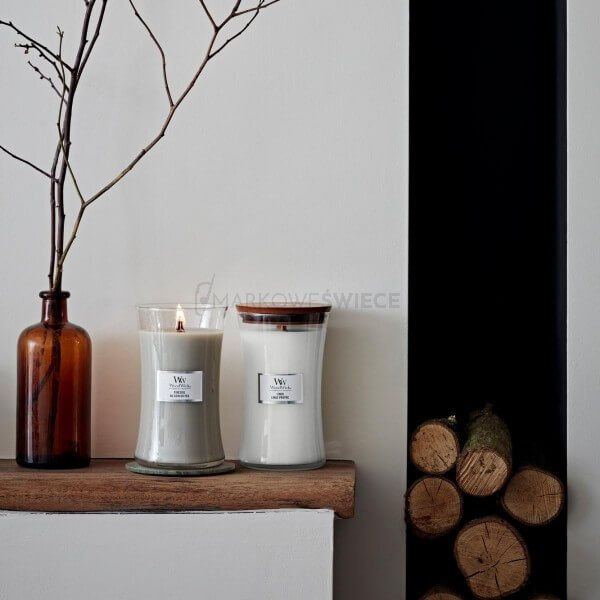 WoodWick Linen Duża Świeca 609,5g