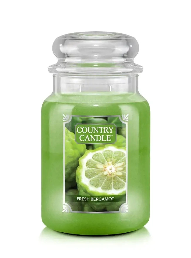 Country Candle Fresh Bergamot Duża Świeca Zapachowa 652g