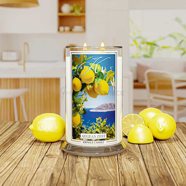 Kringle Candle  Aegean Zest Duża Świeca Zapachowa 624g