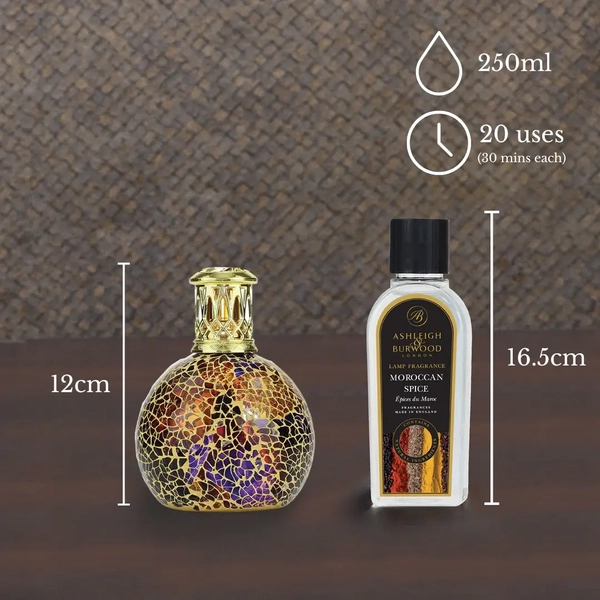 Ashleigh & Burwood Zestaw Lampa Katalityczna Mała Golden Sunset + Moroccan Spice 250 ml 