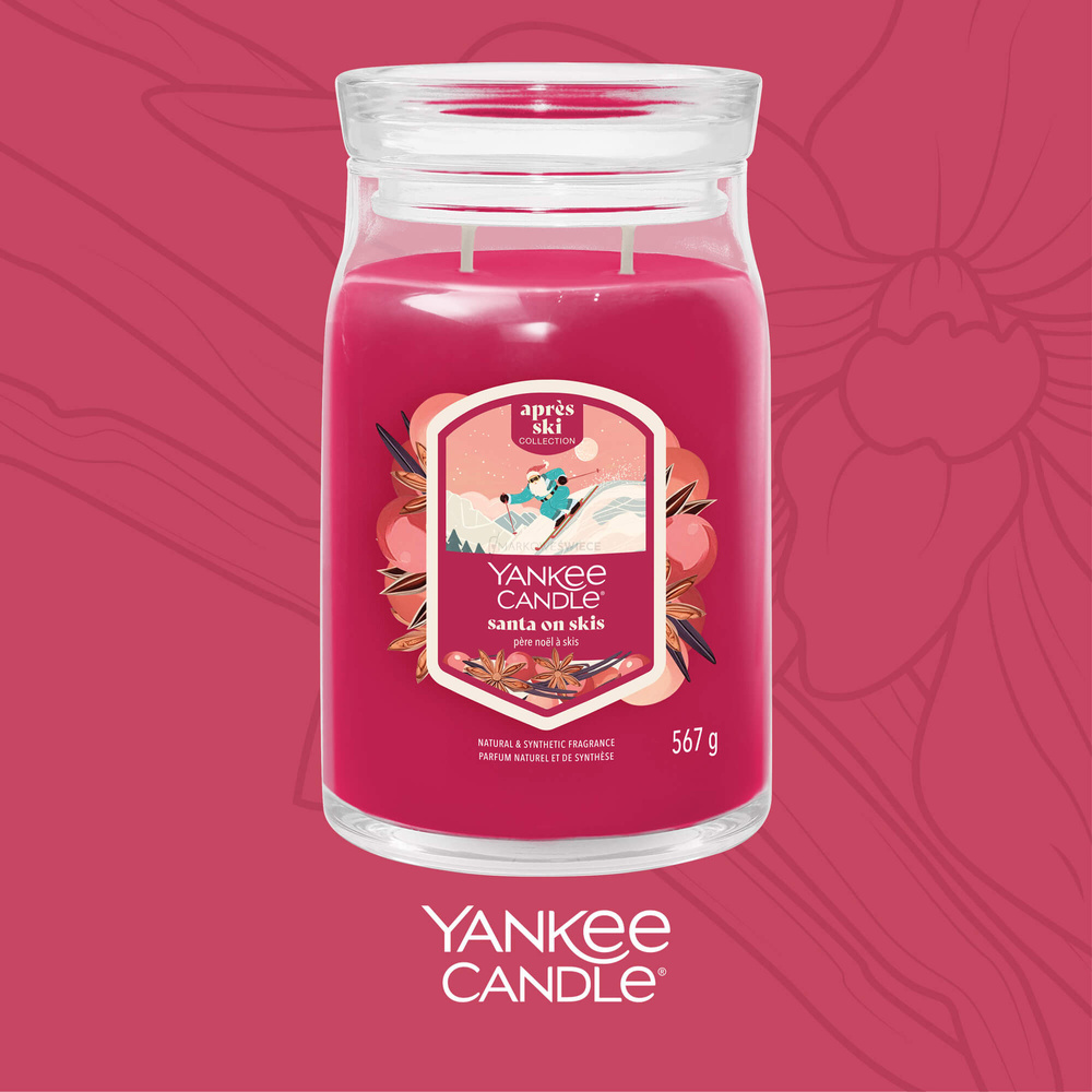 Yankee Candle Santa On Skis Signature Duża Świeca 567g