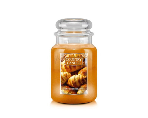Country Candle Butter Croissants Duża Świeca Zapachowa 652g