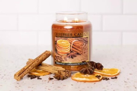 Cheerful Candle Orange Cinnamon Clove Duża Świeca Zapachowa 680g