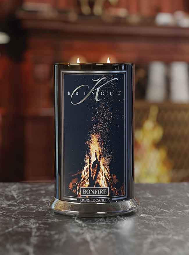 Kringle Candle Reserve Bonfire Duża Świeca Zapachowa 624g