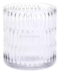 Świecznik na swieczki szklany ozdobny