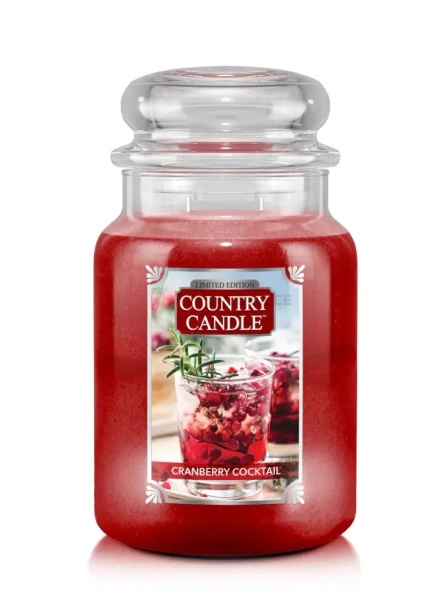 Country Candle Cranberry Coctail Duża Świeca Zapachowa 652g