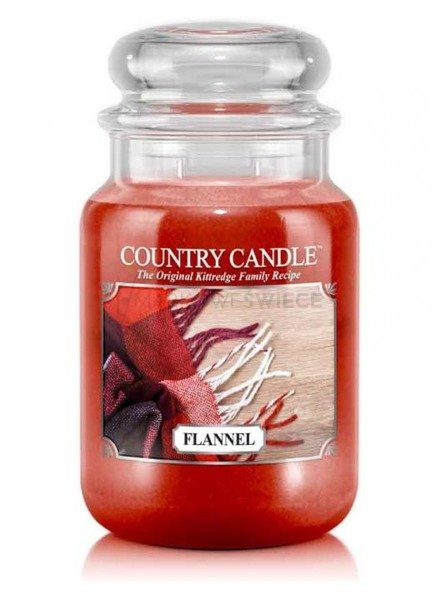 Country Candle Flannel Duża Świeca Zapachowa 652g