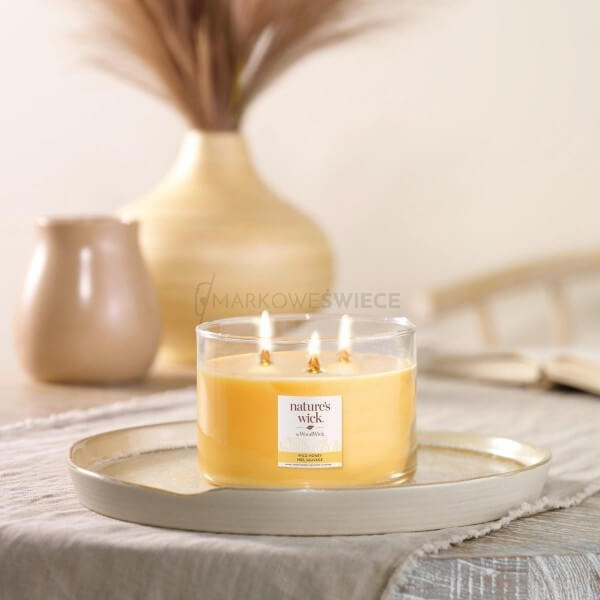 WoodWick Nature's Wick Wild Honey Duża Świeca Zapachowa 433g