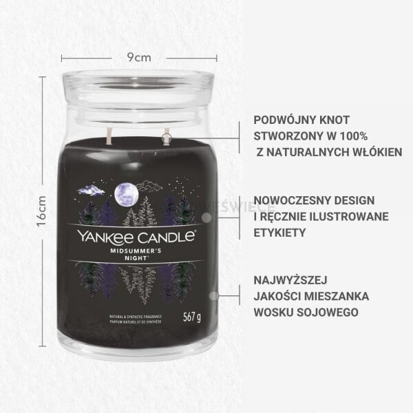 Yankee Candle Midsummer's Night Signature Duża Świeca 567g