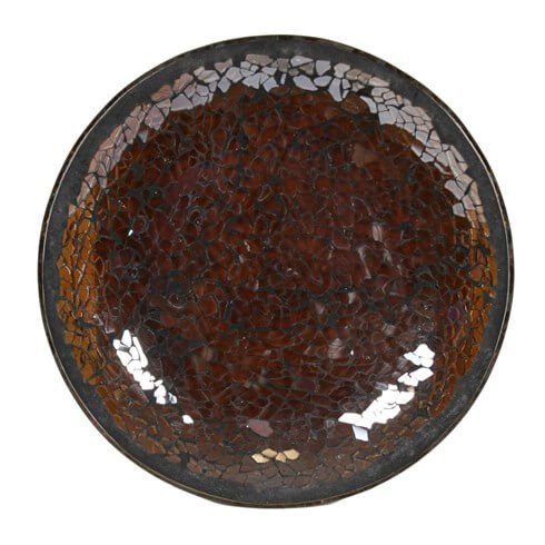  Village Candle Chocolate Lustre Crackle Mosaic Candle Podstawka 