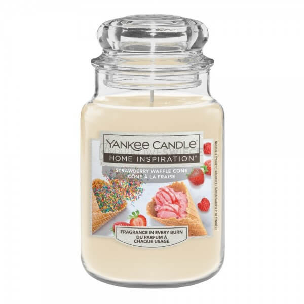 Yankee Candle Strawberry Waffle Cone Duża Świeca Zapachowa 538g