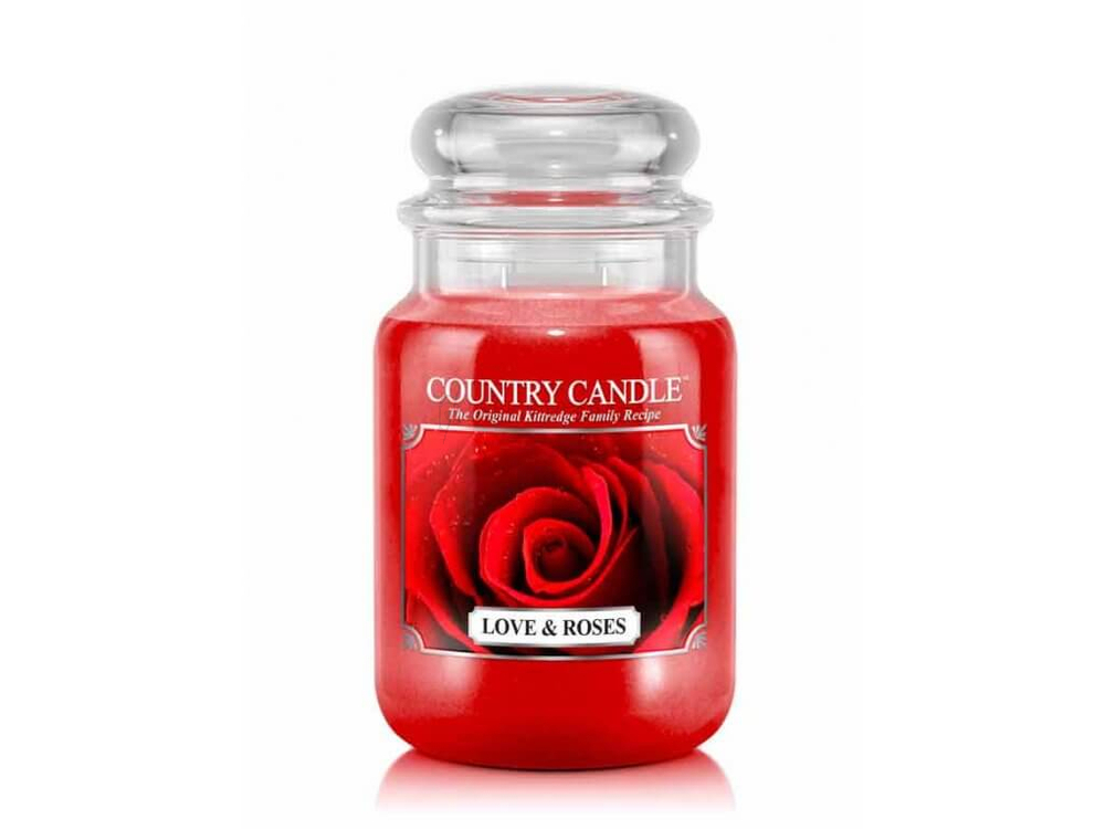 Country Candle Love & Roses Duża Świeca Zapachowa 652g