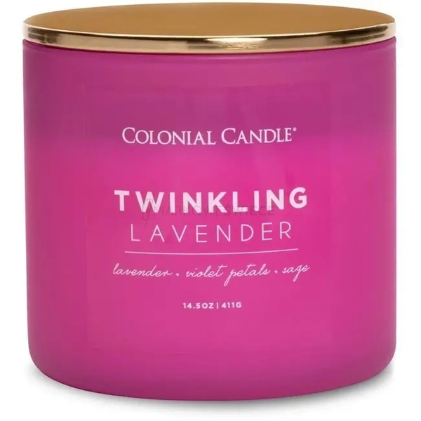 Colonial Candle Twinkling Lavender Świeca Zapachowa Tumbler 411g