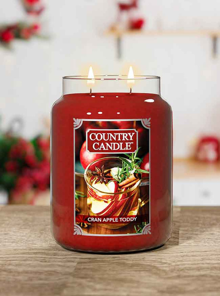 Country Candle Cran Apple Toddy Duża Świeca Zapachowa 652g