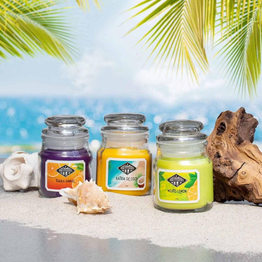 Candle Brothers Beach Bar Zestaw Prezentowy Trzech Świec 3x85 g